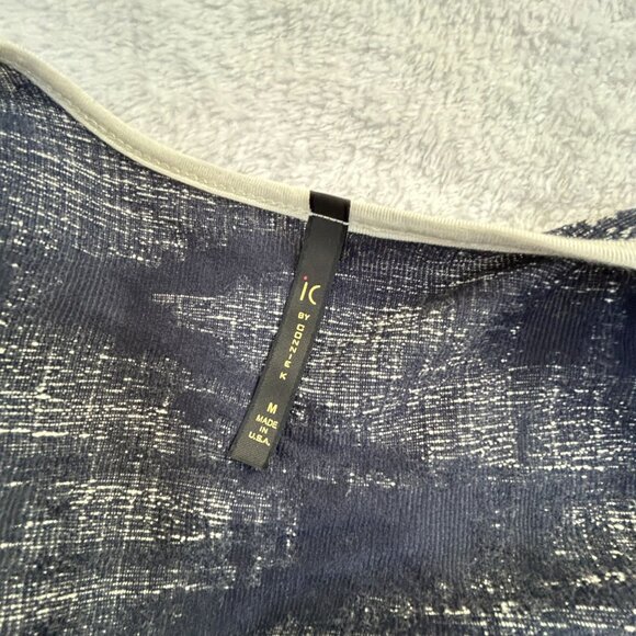 IC by Connie K Women Black & White Textured Open Front Jacket Medium Lightweight - Picture 4 of 8